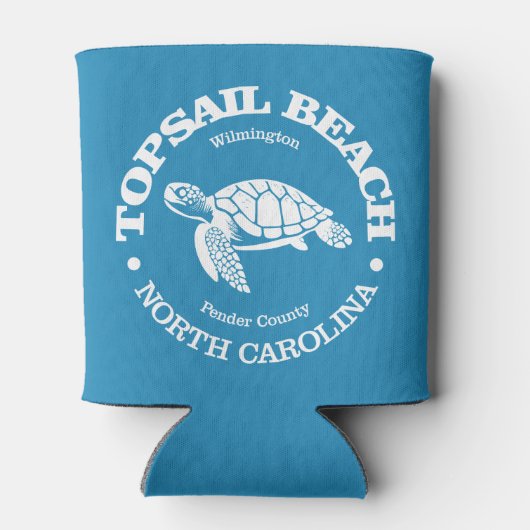 Topsail Beach (zeeen schildpad) Blikjeskoeler (Achterkant)