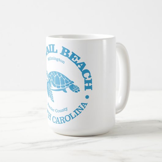 Topsail Beach (zeeen schildpad) Koffiemok (Voorkant rechts)