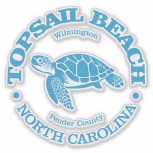 Topsail Beach (zeeen schildpad) Sticker