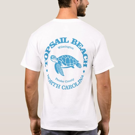 Topsail Beach (zeeen schildpad) T-shirt (Achterkant)
