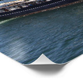 Topsail gulet in Brest haven Perfect Poster (Hoek)