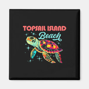 Topsail Island Beach NC Artistiek Zee Schildpad Re Magneet