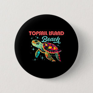 Topsail Island Beach NC Artistiek Zee Schildpad Re Ronde Button 5,7 Cm