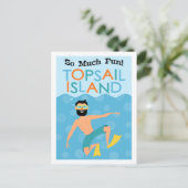 Topsail Island Fun Hipster Travel Briefkaart (Staand voorkant)