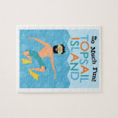 Topsail Island Fun Hipster Travel Legpuzzel (Horizontaal)