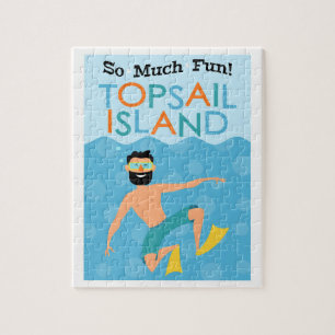 Topsail Island Fun Hipster Travel Legpuzzel