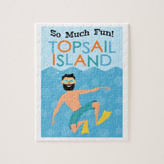 Topsail Island Fun Hipster Travel Legpuzzel (Verticaal)