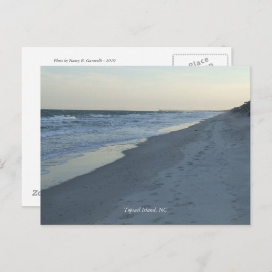 Topsail Island, NC briefkaart (Voorkant / Achterkant)