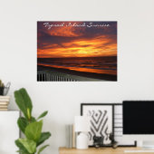 Topsail Island Sunrise Poster (Thuiskantoor)