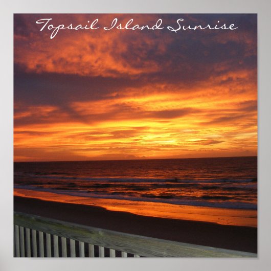 Topsail Island Sunrise Print (Voorkant)