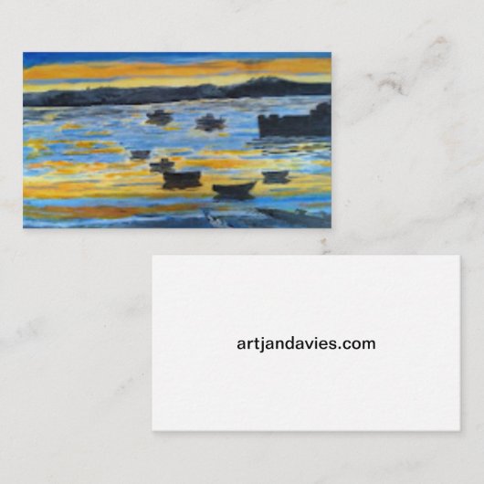 Topsham, Devon SW England. ZonneschilderCanvas Visitekaartje (Voorkant / Achterkant)