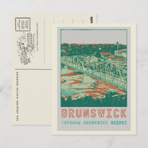 Topshaw Brunswick Bridge Maine USA Briefkaart