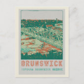 Topshaw Brunswick Bridge Maine USA Briefkaart (Voorkant)