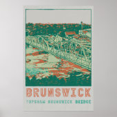 Topshaw Brunswick Bridge Maine USA Poster (Voorkant)