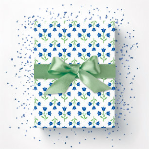 Topsy Tulip in Blauw en Groen Cadeaupapier