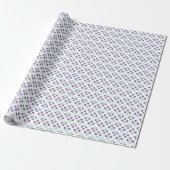 Topsy Tulip in Purple and Teal Cadeaupapier (Uitgerold)
