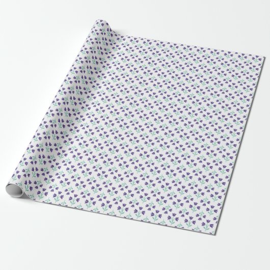Topsy Tulip in Purple and Teal Cadeaupapier (Uitgerold)