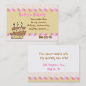 Topsy Turvy Cake Visitekaartje (Voorkant / Achterkant)