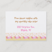 Topsy Turvy Cake Visitekaartje (Achterkant)