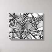 Topsy Turvy Entwin Black en White Lines Canvas (Voorkant)