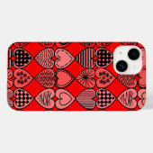 Topsy Turvy Hearts Case-Mate iPhone Case (Achterkant (horizontaal))