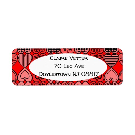 Topsy Turvy Hearts Etiket (Voorkant)