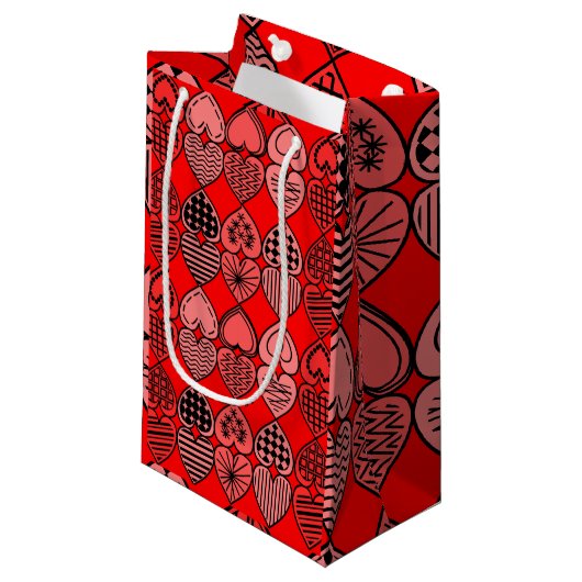 Topsy Turvy Hearts Klein Cadeauzakje (Voorkant Gekanteld)