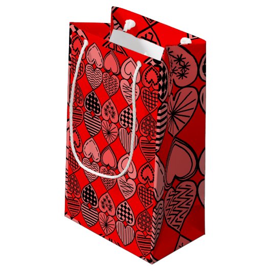 Topsy Turvy Hearts Klein Cadeauzakje (Achterkant Gekanteld)