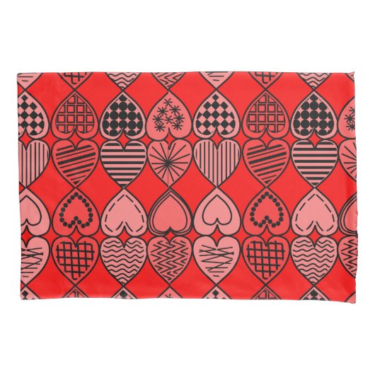 Topsy Turvy Hearts Kussensloop (Voorkant)