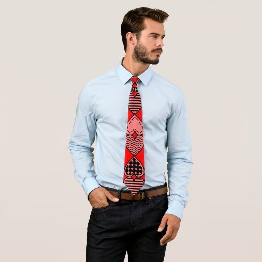 Topsy Turvy Hearts Stropdas (In situ)