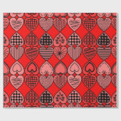 Topsy Turvy Hearts Wrapping Paper Cadeaupapier (Vlak)