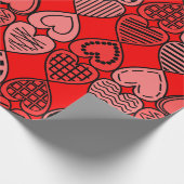 Topsy Turvy Hearts Wrapping Paper Cadeaupapier (Hoek)