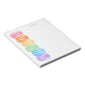 Topsy turvy stack van regenboog macarons notitieblok (Schuin)