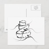 Topsy Turvy Trouwtaart Briefkaart (Voorkant / Achterkant)