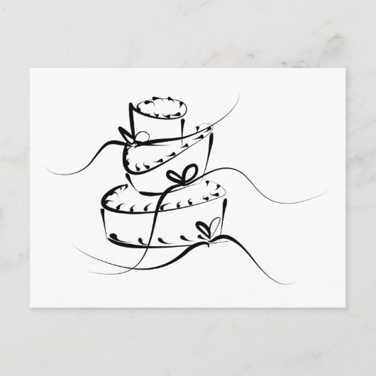 Topsy Turvy Trouwtaart Briefkaart (Voorkant)