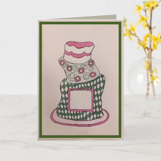 Topsy Turvy Whimsical-kaart Kaart (Gele Bloem)