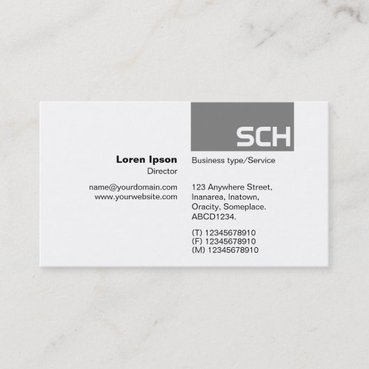 TopTag - 50 recente grijs Visitekaartje (Voorkant)