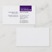 TopTag University - Deep Paars Visitekaartje (Voorkant / Achterkant)