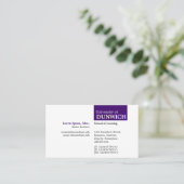 TopTag University - Deep Paars Visitekaartje (Staand voorkant)