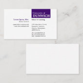 TopTag University - Deep Paars Visitekaartje (Voorkant / Achterkant)