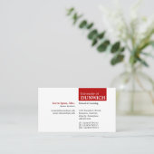 TopTag University - Ruby Red Visitekaartje (Staand voorkant)