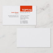 TopTag v2 - Brick Red Visitekaartje (Voorkant / Achterkant)