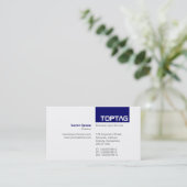 TopTag v2 - Diepe marine Visitekaartje (Staand voorkant)