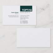 TopTag v2 - Donkergroen Visitekaartje (Voorkant / Achterkant)