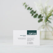 TopTag v2 - Donkergroen Visitekaartje (Staand voorkant)
