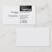 TopTag v2 - Elektrische pool 01 Visitekaartje (Voorkant / Achterkant)