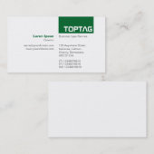TopTag v2 - Forest Green Visitekaartje (Voorkant / Achterkant)
