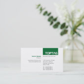 TopTag v2 - Forest Green Visitekaartje (Staand voorkant)