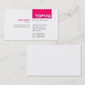 TopTag v2 - Neon Red Visitekaartje (Voorkant / Achterkant)