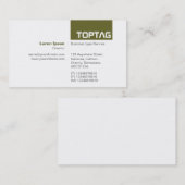 TopTag v2 - Olive Drab Visitekaartje (Voorkant / Achterkant)